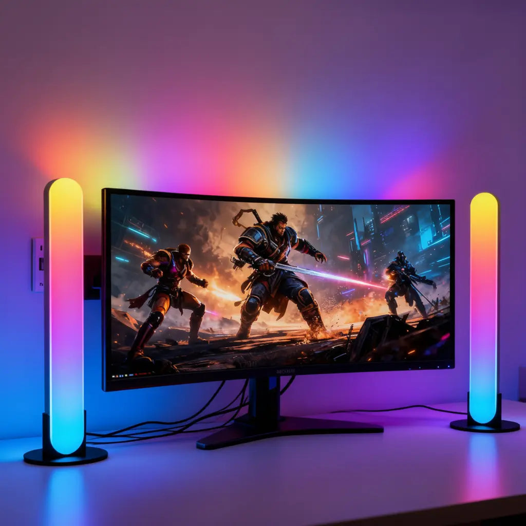Barras de Luz LED RGB para Setup Gamer - Iluminación Inteligente con Sincronización Musical Pro 2026 - Conecta Chava Shop