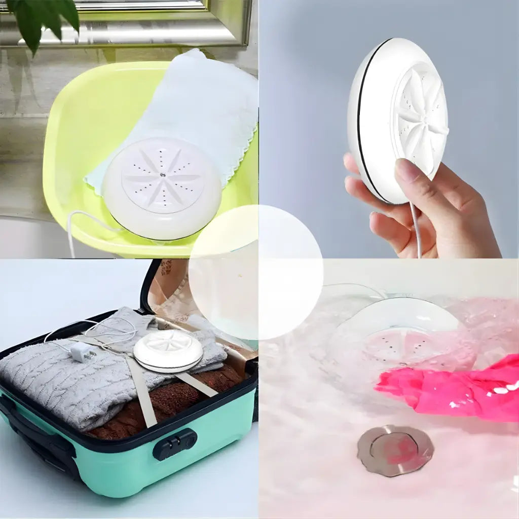 Mini Lavadora Portátil Ultrasónica con USB - Lavadora Compacta para Ropa Interior y Prendas Delicadas Pro 2026 - Conecta Chava Shop