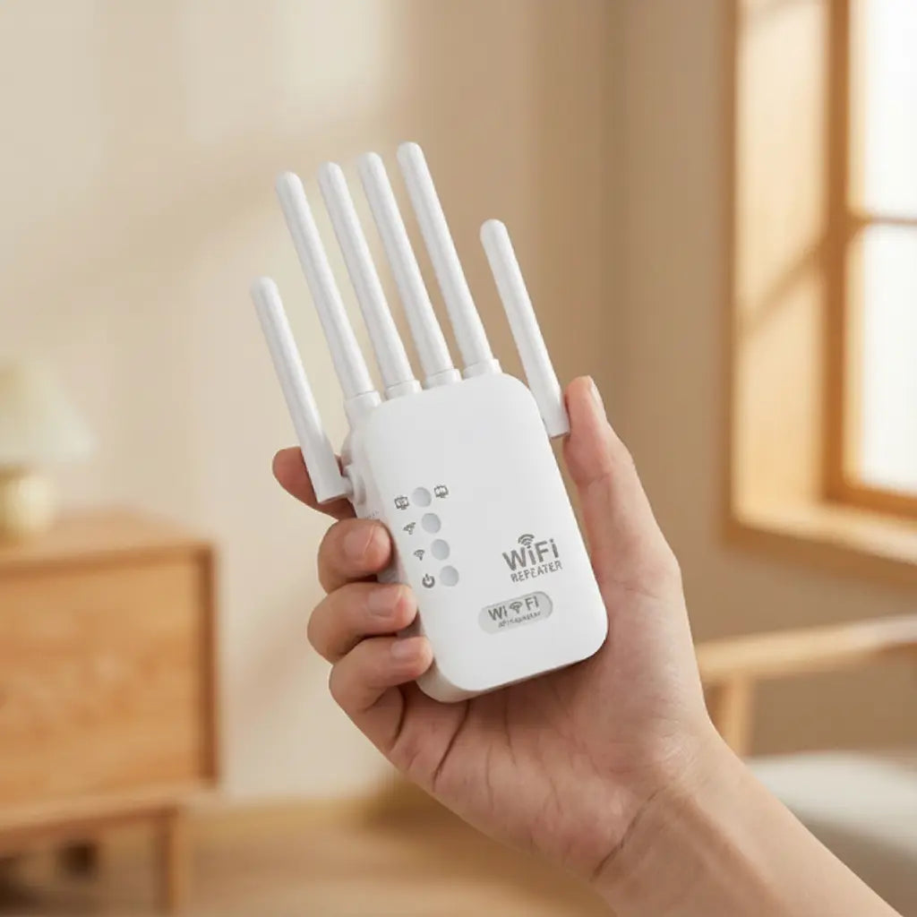 Repetidor WiFi Doble Banda 1200 Mbps de Largo Alcance - Amplificador de Señal 5G/2.4G para Casas Grandes Pro 2026 - Conecta Chava Shop