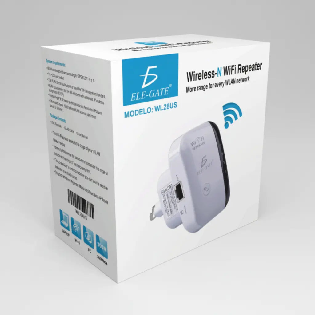 Repetidor WiFi de Largo Alcance 300Mbps - Amplificador de Señal con Puerto Ethernet y Extensor de Red Pro 2026 - Conecta Chava Shop