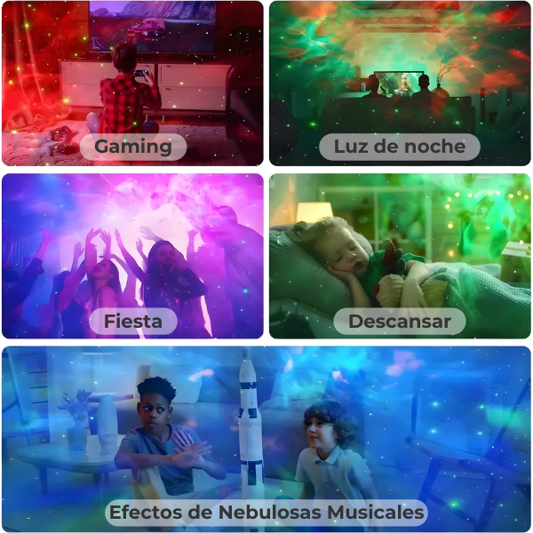 Proyector Estelar Galaxia Astronauta con Parlante Bluetooth - Luces Multicolor y Proyección 360°, Sonido Inmersivo para Recámara Pro 2026 - Conecta Chava Shop