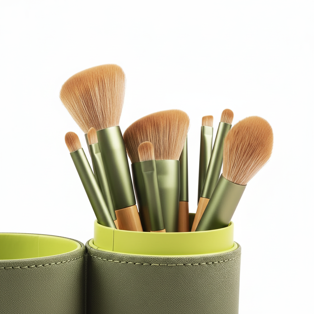 Set de 10 Brochas de Maquillaje Profesional de Cerdas Suaves - Kit Completo de Pinceles para Rostro y Ojos Pro 2026 - Conecta Chava Shop