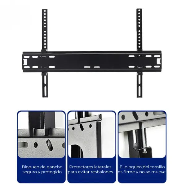 Soporte de TV Fijo Ultra Delgado para 26" a 55" Pulgadas - Montaje de Pared Estilo Perfil Bajo, Diseño Invisible para Sala y Recámara - Conecta Chava Shop