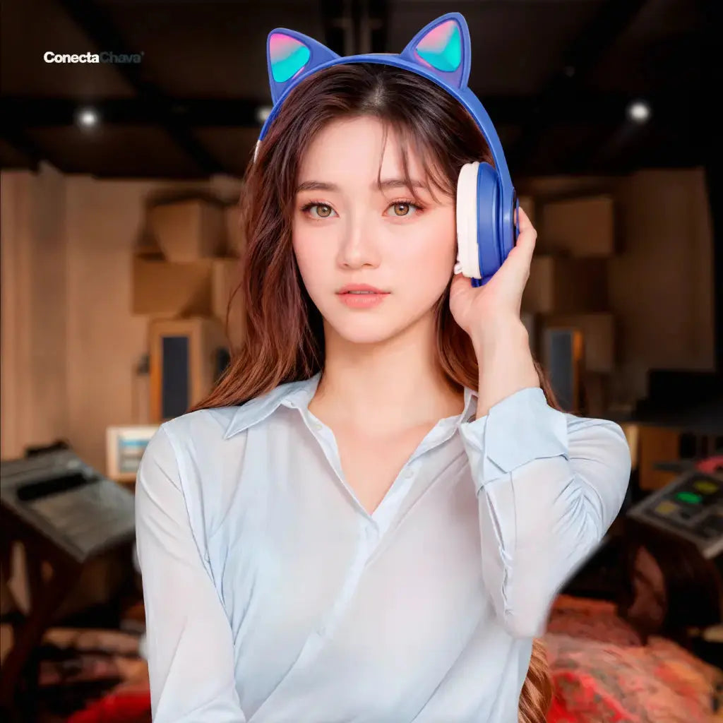 Audífonos Gamer RGB Estilo Gato con Micrófono Pro - Auriculares con Audio Envolvente y Cancelación de Ruido, Calidad 2026 - Conecta Chava Shop