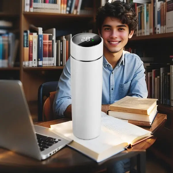 Termo Inteligente de Acero Inoxidable con Pantalla LCD y Sensor de Temperatura en Tiempo Real con Aislamiento al Vacío Pro 2026 - Conecta Chava Shop