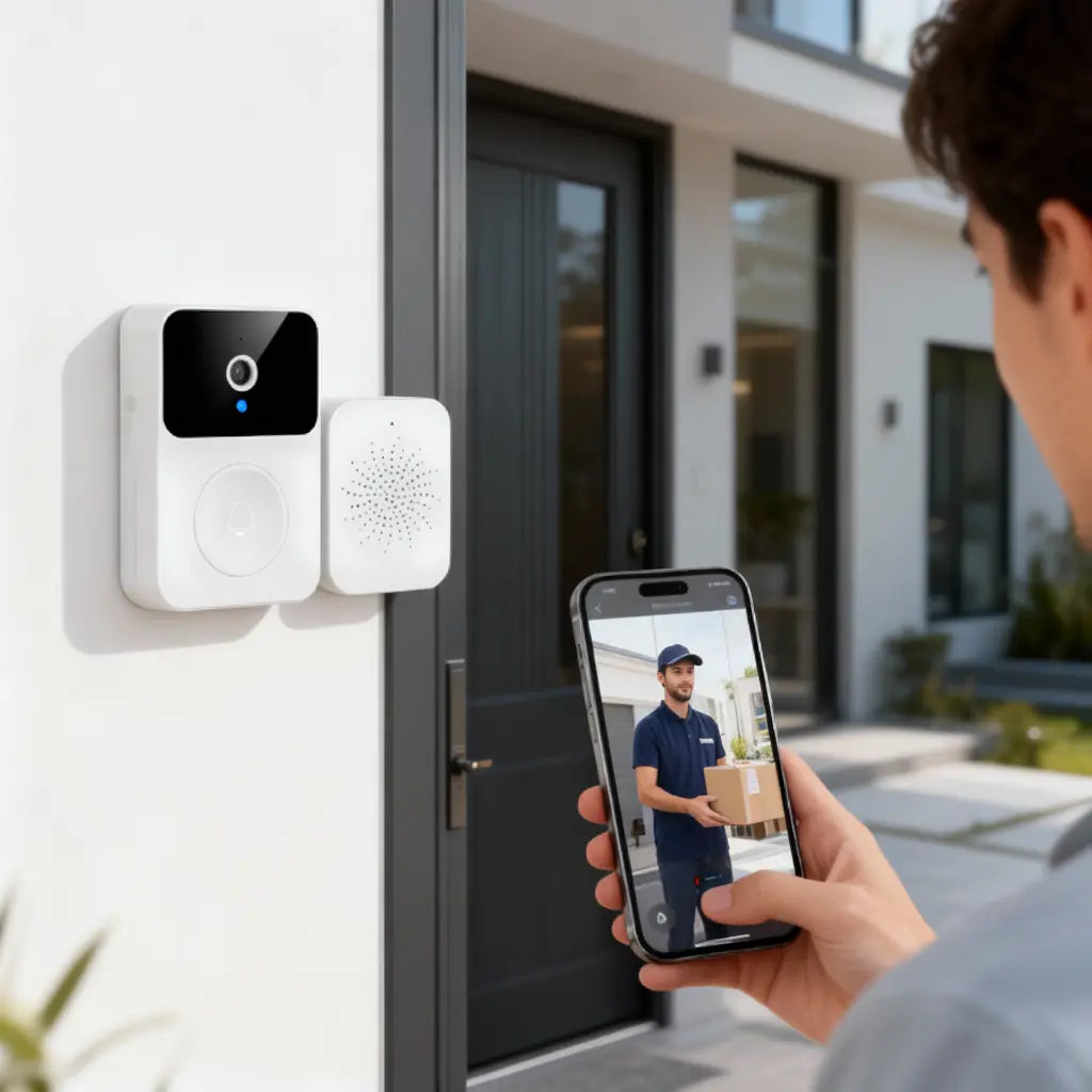 Timbre WiFi con Cámara y Visión Nocturna - Video Portero Inteligente con Detección de Movimiento Pro 2026 - Conecta Chava Shop