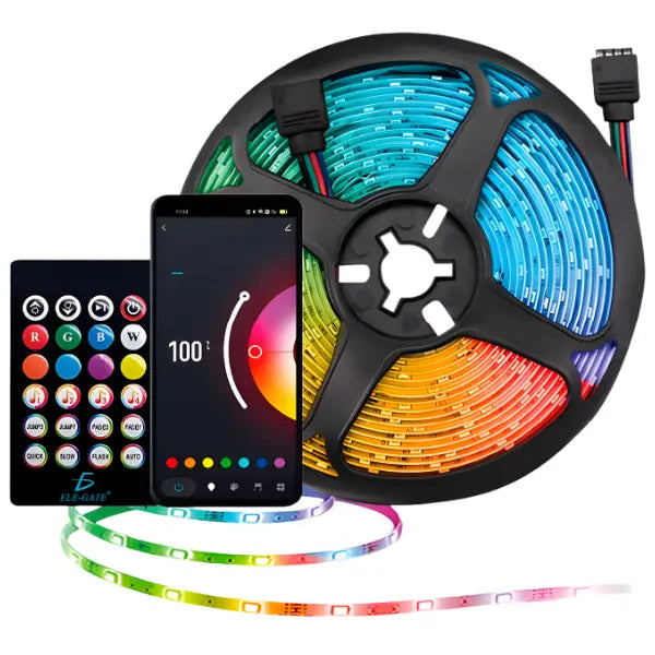 Tira LED RGB de 7 Metros con Control Bluetooth - Luces Inteligentes para Setup Gamer y Habitación Pro 2026 - Conecta Chava Shop