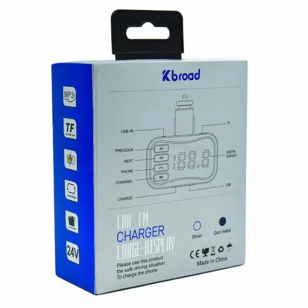 Transmisor Bluetooth FM con Pantalla Gigante Digital - Reproductor MP3 para Auto, Manos Libres y Doble Carga USB, Calidad Pro 2026 - Conecta Chava Shop