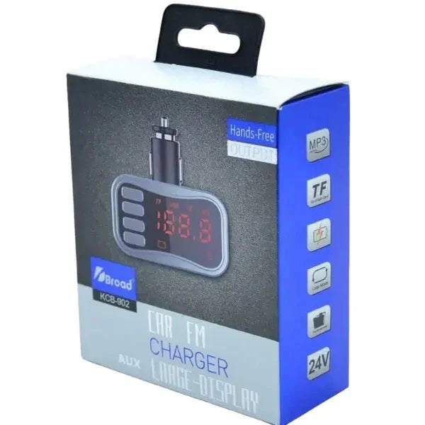 Transmisor Bluetooth FM con Pantalla Gigante Digital - Reproductor MP3 para Auto, Manos Libres y Doble Carga USB, Calidad Pro 2026 - Conecta Chava Shop
