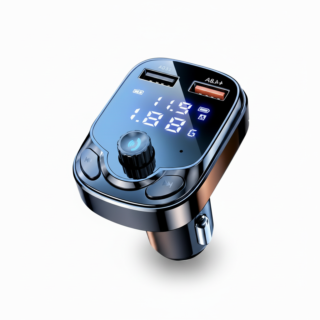 Transmisor Bluetooth 5.0 para Auto con Reproductor MP3 - Adaptador de Radio FM con Doble Puerto USB Pro 2026 - Conecta Chava Shop