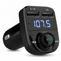 Transmisor FM Bluetooth FX8 de Alta Fidelidad - Reproductor MP3 para Auto con Doble USB y Micro SD, Conexión Estable Pro - Conecta Chava Shop