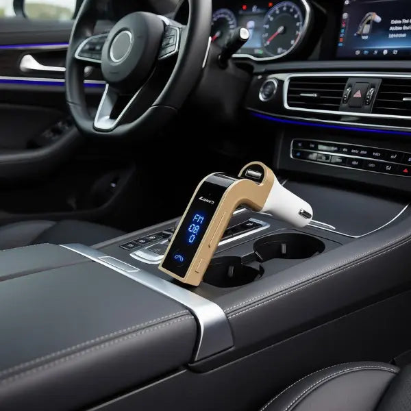 Transmisor Bluetooth para Auto con Respuesta 1 Clic - Manos Libres Inalámbrico, Reproductor MP3 USB y Micro SD, Conducción Segura Pro - Conecta Chava Shop