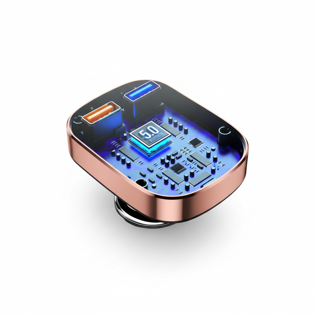 Transmisor Bluetooth 5.0 para Auto con Reproductor MP3 - Adaptador de Radio FM con Doble Puerto USB Pro 2026 - Conecta Chava Shop