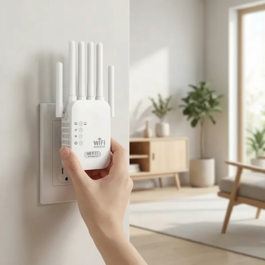 Repetidor WiFi Doble Banda 1200 Mbps de Largo Alcance - Amplificador de Señal 5G/2.4G para Casas Grandes Pro 2026 - Conecta Chava Shop
