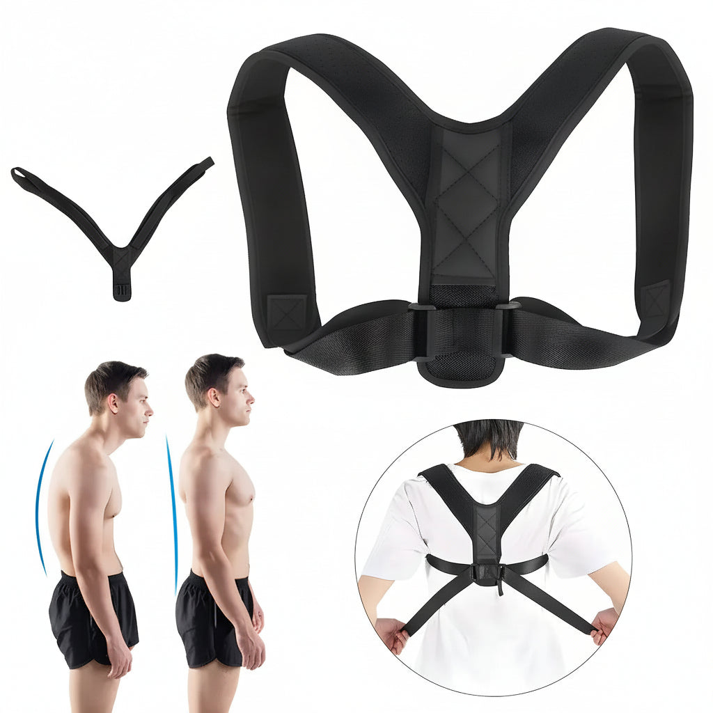 Soporte de Espalda Ergonómico y Ajustable - Corrector de Postura con Diseño Discreto Unisex para Oficina y Home Office Pro 2026 - Conecta Chava Shop
