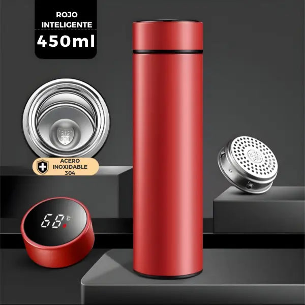 Termo Inteligente de Acero Inoxidable con Pantalla LCD y Sensor de Temperatura en Tiempo Real con Aislamiento al Vacío Pro 2026 - Conecta Chava Shop